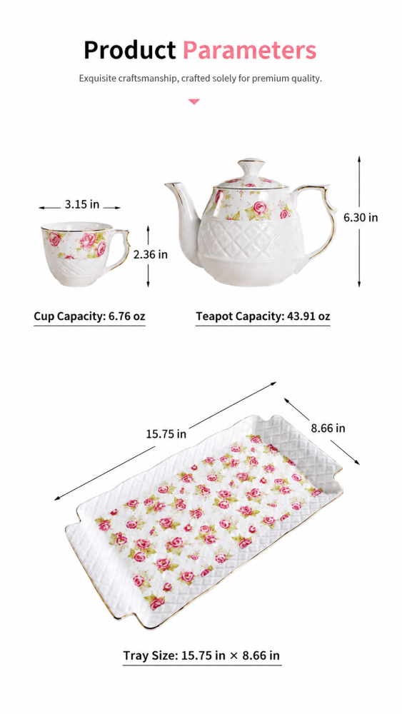 Vintage Rose Porcelain Tea Set / Bring Timeless European Elegance to Your Table