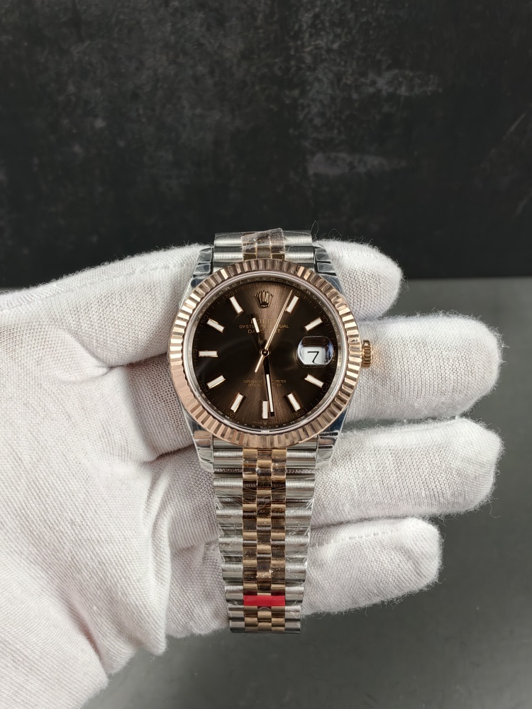 VSF Datejust 41 Two Tone Rose Gold Brown Dial