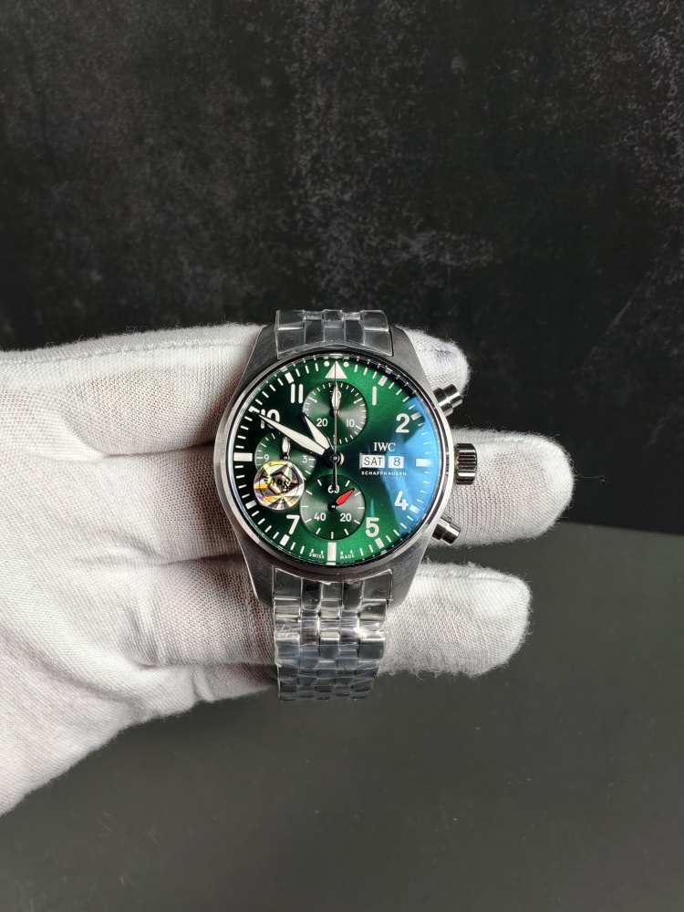 APSF IWC Pilot's Chronograph Green Dial | 41mm | Super Clone Calibre 69385 Movement