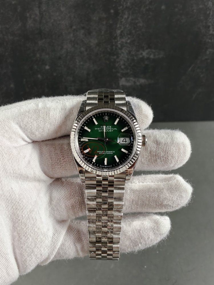 VSF V2 Green Ombre Datejust 36mm | Fluted Bezel | Jubilee Bracelet | DD3235 Movement