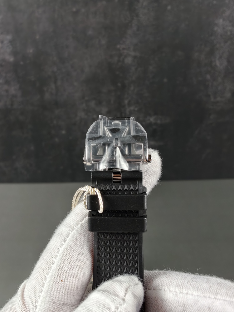 PPF VC Overseas 4500V Silver Dial Black Rubber Strap
