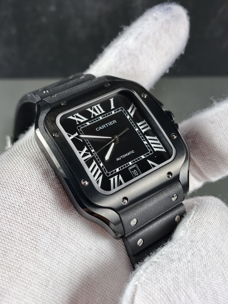 BVF Cartier Santos Black ADLC | 40mm | Miyota 9015 Automatic Movement