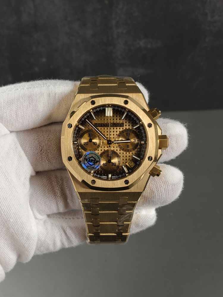 APSF V1 Royal Oak Chronograph 26240 Yellow Gold Smoked Yellow Dial | 41mm | 4401 Super Clone Movement