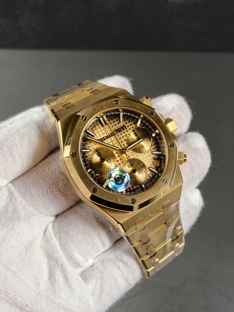 APSF V1 Royal Oak Chronograph 26240 Yellow Gold Smoked Yellow Dial | 41mm | 4401 Super Clone Movement