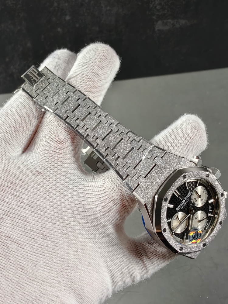 APSF Royal Oak Chronograph 26239 Frosted Black Dial | 41mm | Free-Sprung SA4401 Super Clone Movement