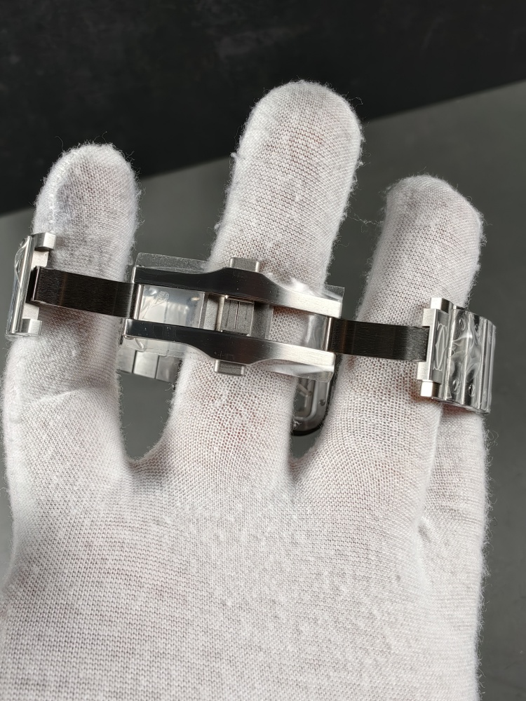RICH Santos de Cartier Skeleton WHSA0027 Black ADLC | 39.8mm | 9611 MC Clone Manual-Wind Movement