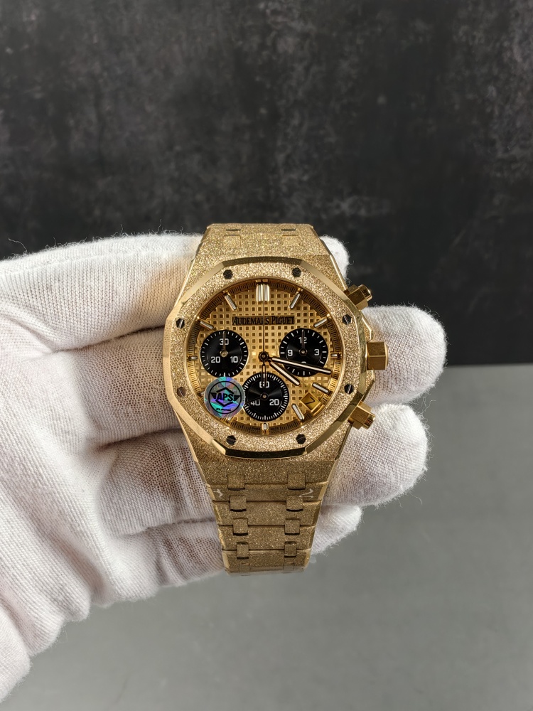APSF V2 Free-Sprung Royal Oak Chronograph 26240BA Frosted Gold | 41mm | SA4401 Free-Sprung Super Clone Movement