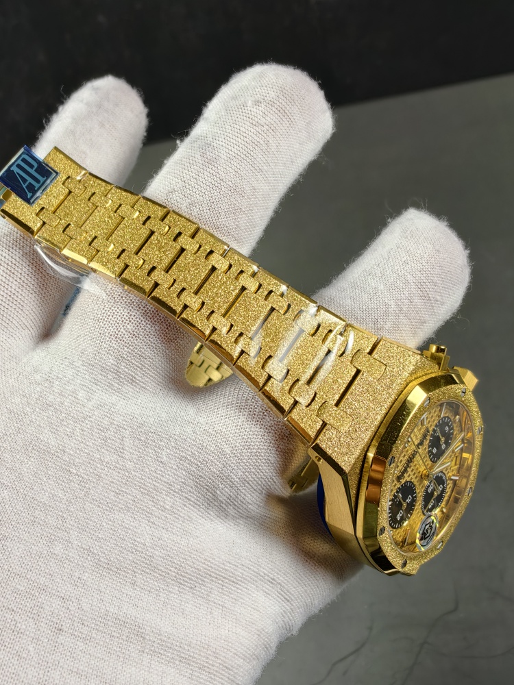 APSF V2 Free-Sprung Royal Oak Chronograph 26240BA Frosted Gold | 41mm | SA4401 Free-Sprung Super Clone Movement