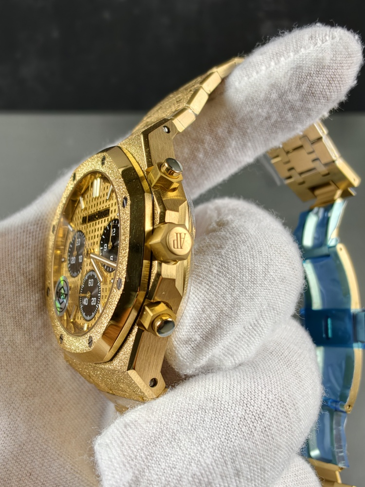 APSF V2 Free-Sprung Royal Oak Chronograph 26240BA Frosted Gold | 41mm | SA4401 Free-Sprung Super Clone Movement