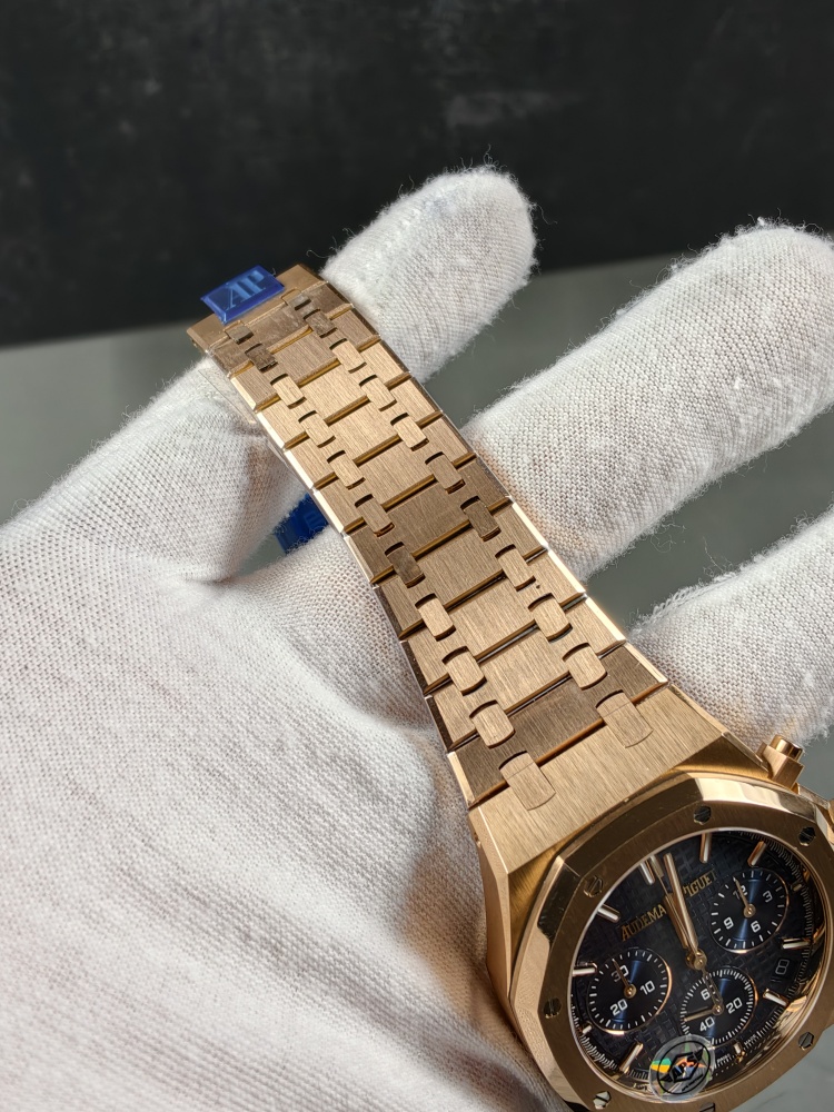 APSF V2 Free-Sprung Royal Oak Chronograph 26240OR Rose Gold Blue Dial | 41mm | SA4401 Free-Sprung Super Clone Movement