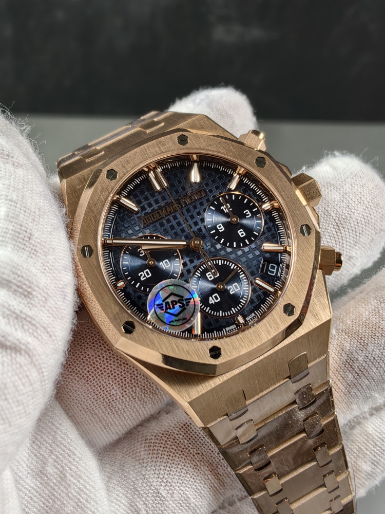 APSF V1 Royal Oak Chronograph 26240OR Rose Gold Blue Dial | 41mm | SA4401 Super Clone Movement