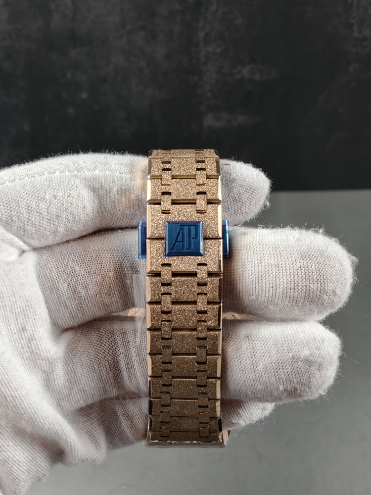 APSF V2 Free-Sprung Royal Oak Chronograph 26239OR Frosted Rose Gold Blue Dial | 41mm | SA4401 Free-Sprung Super Clone Movement