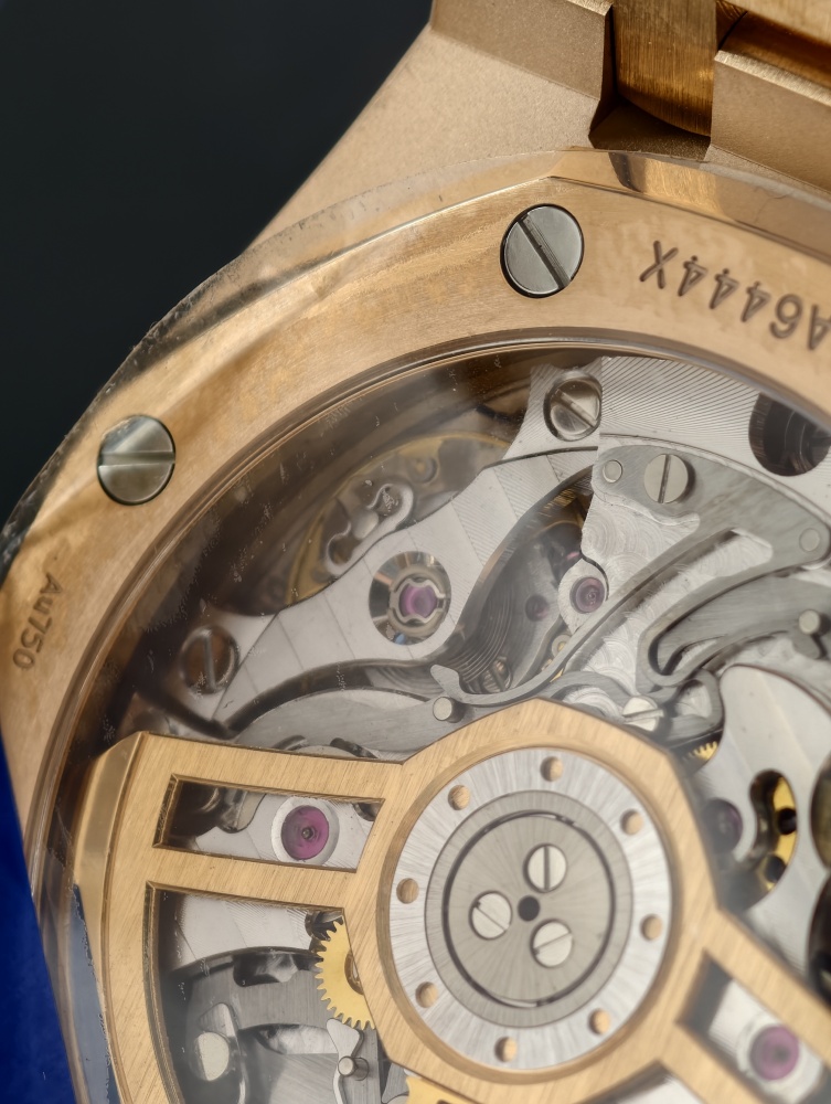 APSF V2 Free-Sprung Royal Oak Chronograph 26239OR Frosted Rose Gold Blue Dial | 41mm | SA4401 Free-Sprung Super Clone Movement