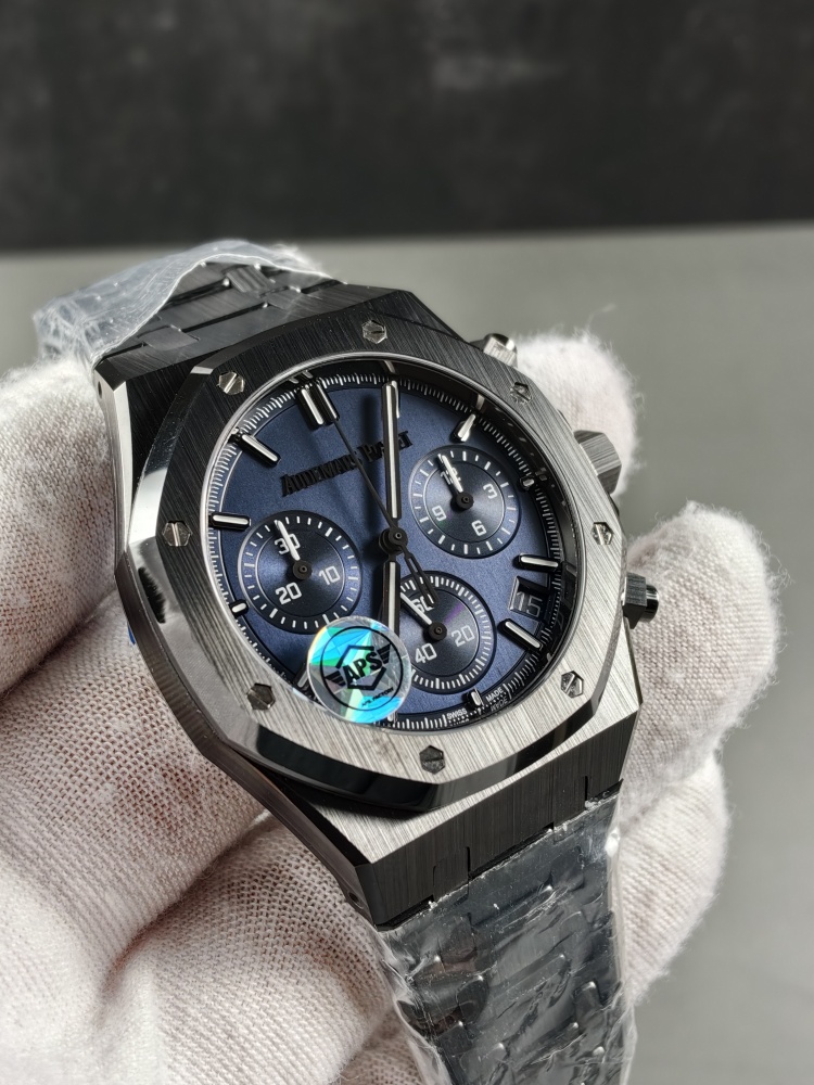 APSF V1 Royal Oak Chronograph 26240CE Black Ceramic Blue Dial | 41mm | SA4401 Super Clone Movement