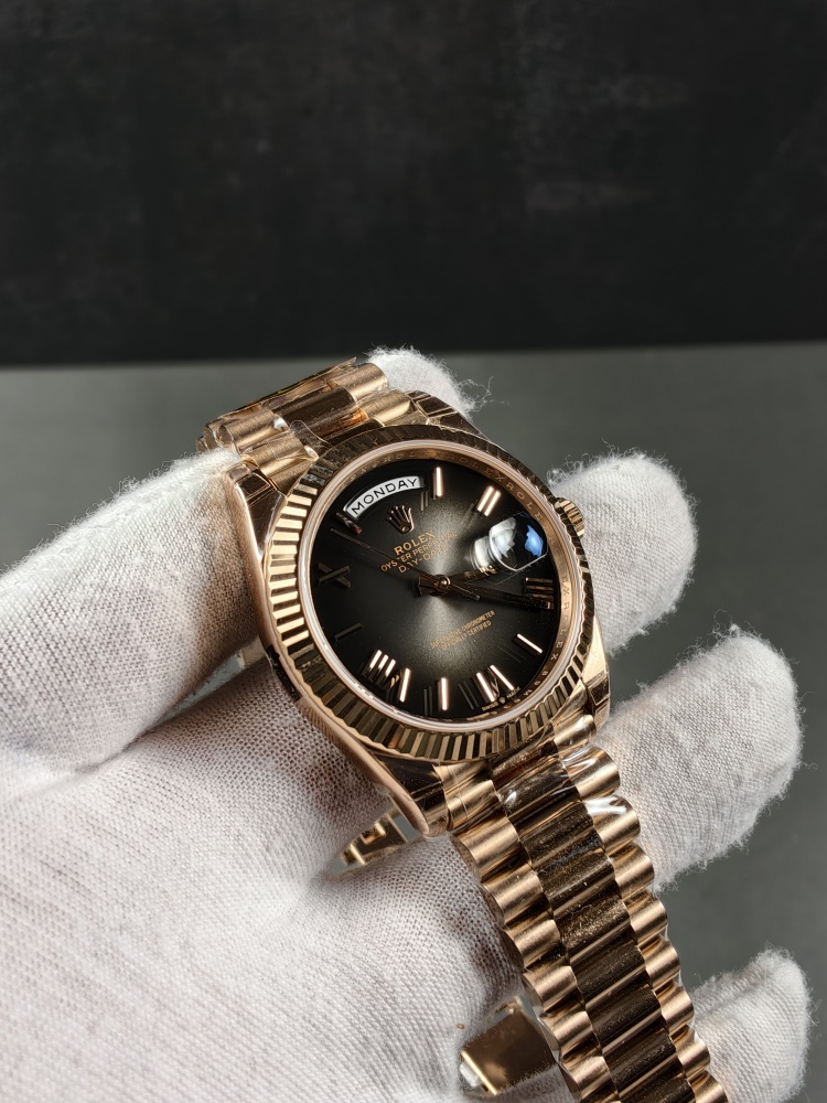 RGF Day-Date 40 Rose Gold Slate Ombre Dial | 40mm | SH3255 Super Clone Movement