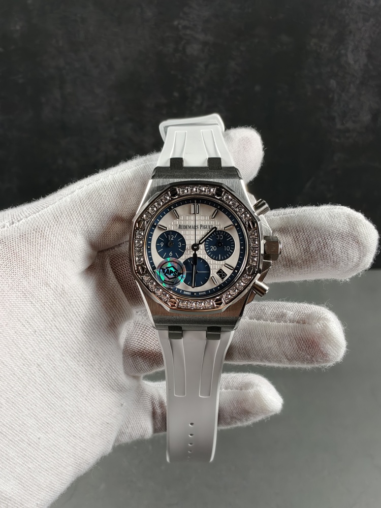 APSF Royal Oak Chronograph 26231ST Silver Dial Diamond Bezel | 37mm | Dandong 2385 Automatic Chronograph Movement