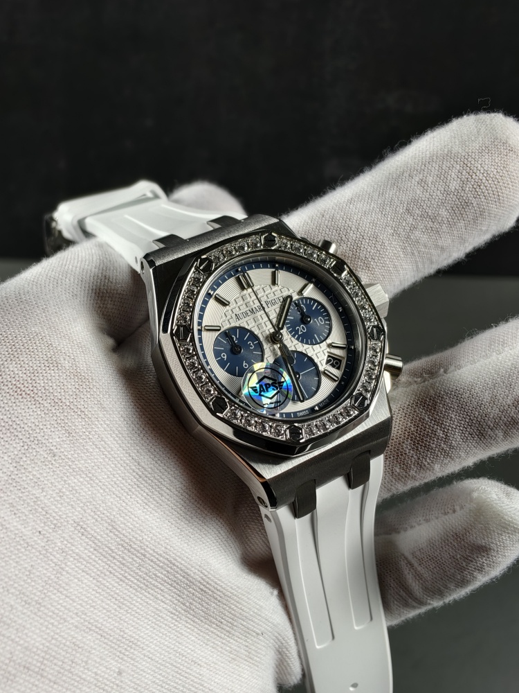 APSF Royal Oak Chronograph 26231ST Silver Dial Diamond Bezel | 37mm | Dandong 2385 Automatic Chronograph Movement