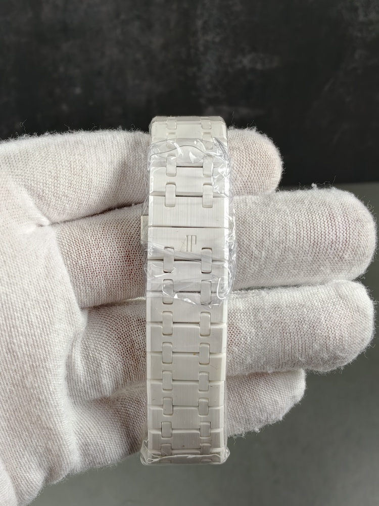 APSF Royal Oak 15500 White Ceramic Black Dial | 41mm | SA4302 Super Clone Movement