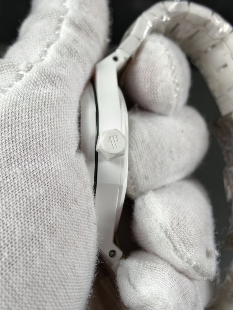 APSF Royal Oak 15500 White Ceramic Black Dial | 41mm | SA4302 Super Clone Movement