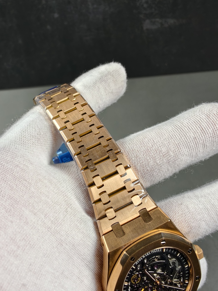 APSF Royal Oak Double Balance Wheel Openworked 15407OR Rose Gold | 41mm | SA3132 Super Clone Movement