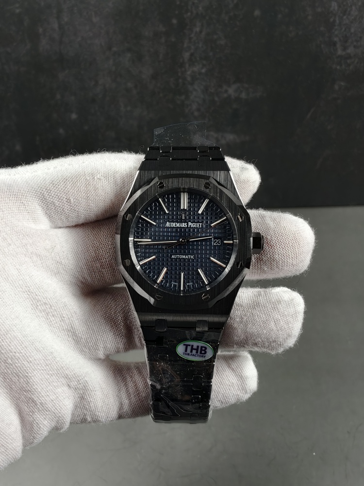 THB Royal Oak 15400 Black Ceramic Blue Dial | 41mm | Clone Calibre 3120 Automatic Movement