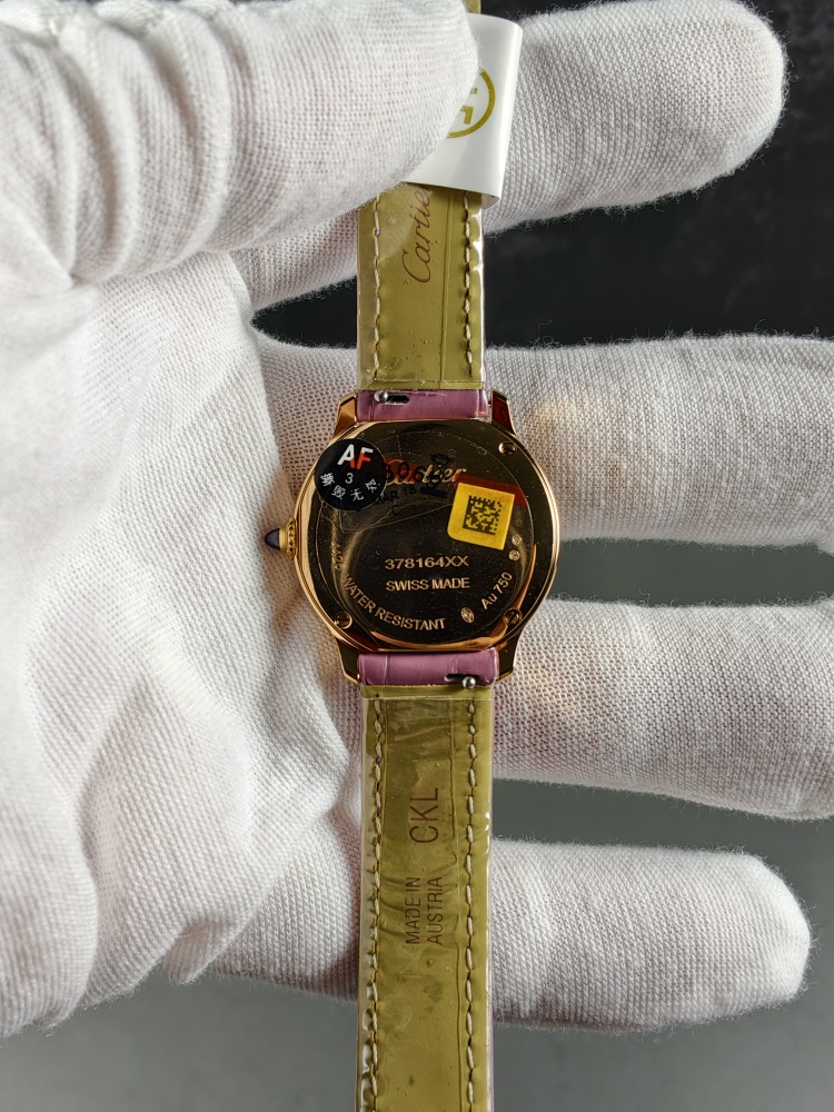 AF Ronde Louis Cartier Women's Rose Gold | Pink Leather Strap | Swiss Quartz Movement