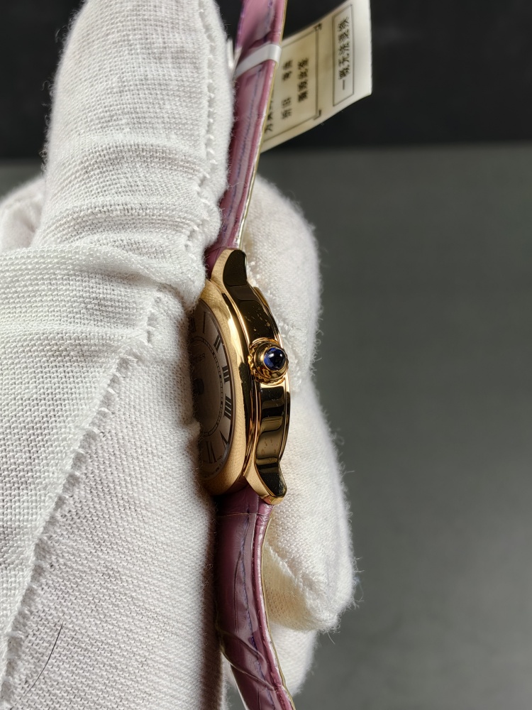 AF Ronde Louis Cartier Women's Rose Gold | Pink Leather Strap | Swiss Quartz Movement