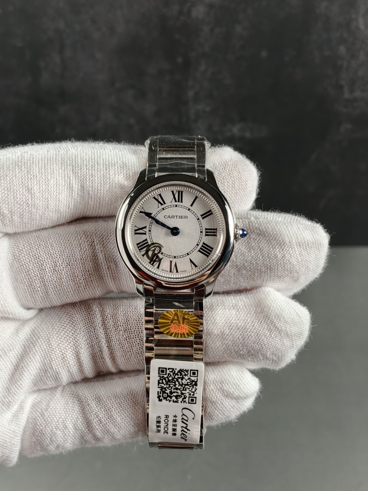 AF Ronde de Cartier Small Model | Stainless Steel Bracelet | Swiss Quartz Movement