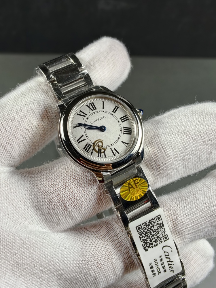 AF Ronde de Cartier Small Model | Stainless Steel Bracelet | Swiss Quartz Movement