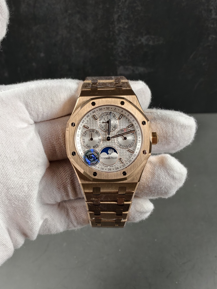 APSF Royal Oak Perpetual Calendar 26574OR Rose Gold Blue Dial | 41mm | SA5134 Super Clone Perpetual Calendar Movement