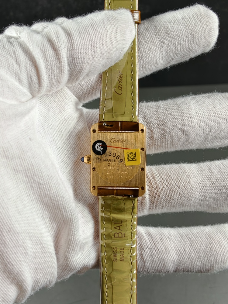 AF Tank de Cartier Small Model Rose Gold | Brown Leather Strap | Swiss Quartz Movement