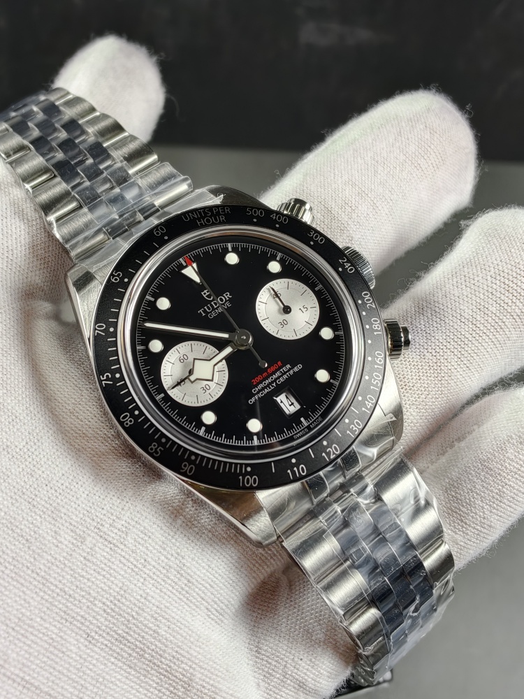 ZF Black Bay Chronograph Black Dial | 41mm | A7750 Automatic Chronograph Movement