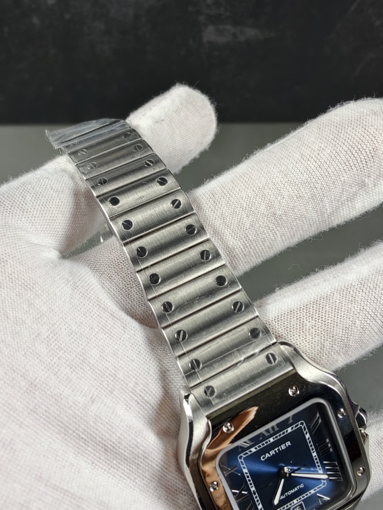 AF Santos de Cartier Large Model Blue Dial | Stainless Steel | Miyota 9015 Automatic Movement | Extra Blue Leather Strap