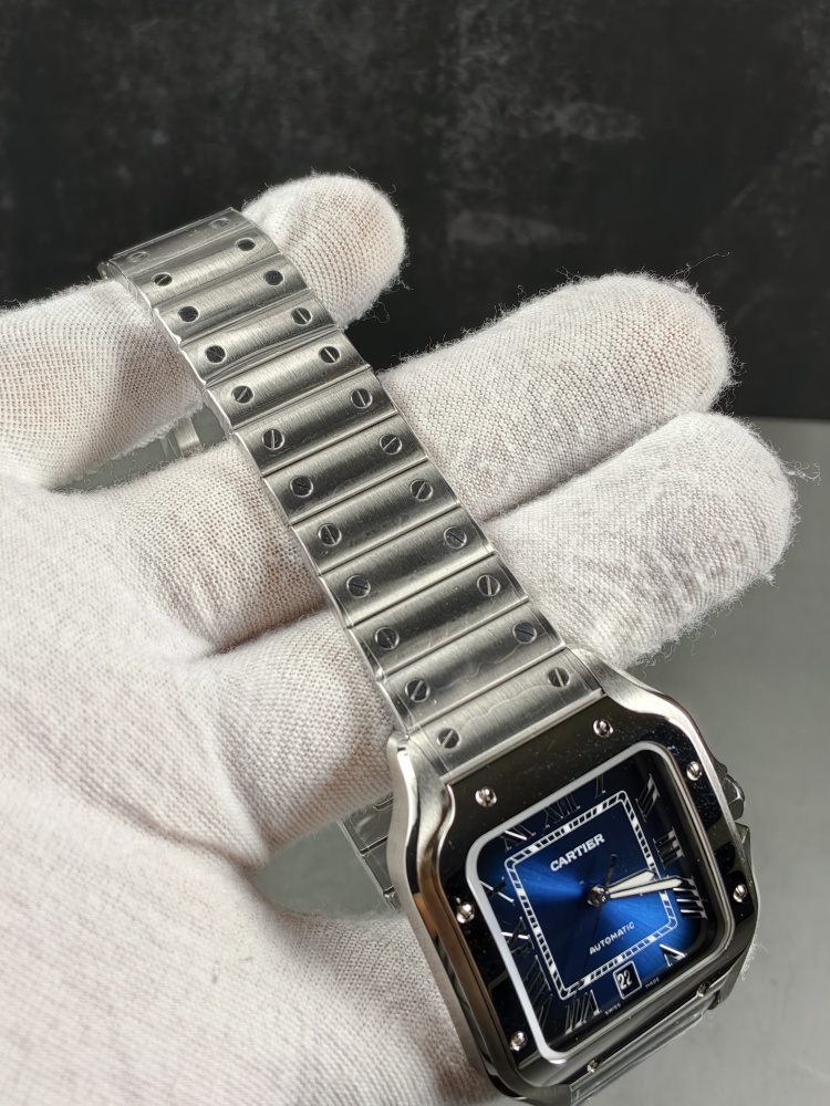 BVF Santos Large Blue Dial | 40mm | Miyota 9015 Movement | Blue Leather Strap Included