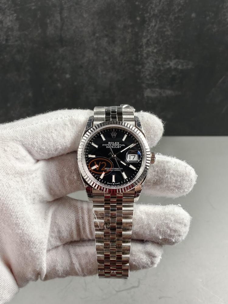 VSF V2 Datejust 36 Black Dial | Fluted Bezel | Jubilee Bracelet | DD3235 Movement