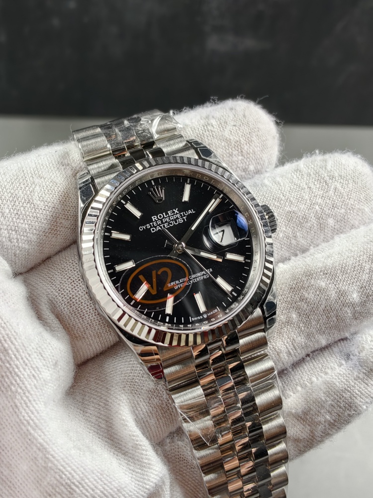 VSF V2 Datejust 36 Black Dial | Fluted Bezel | Jubilee Bracelet | DD3235 Movement