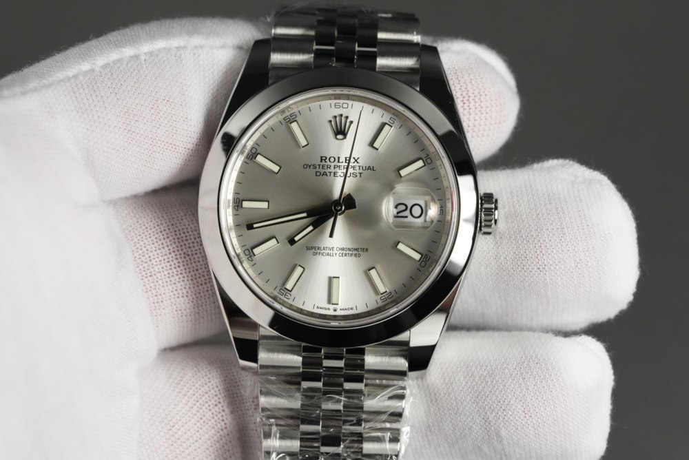 Superfranken Gold V2 Free-Sprung Datejust Silver Dial | 41mm | DD3235 Free-Sprung Super Clone Movement | Genuine Crystal, Dial, Hands, Date Wheel, Bezel & Crown