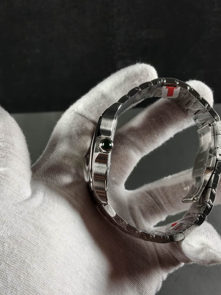 RICH Santos de Cartier Skeleton WHSA0028 Green | 39.8mm | 9611 MC Clone Manual-Wind Movement