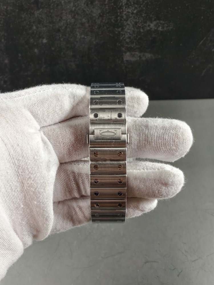 RICH Santos de Cartier Skeleton WHSA0028 Green | 39.8mm | 9611 MC Clone Manual-Wind Movement