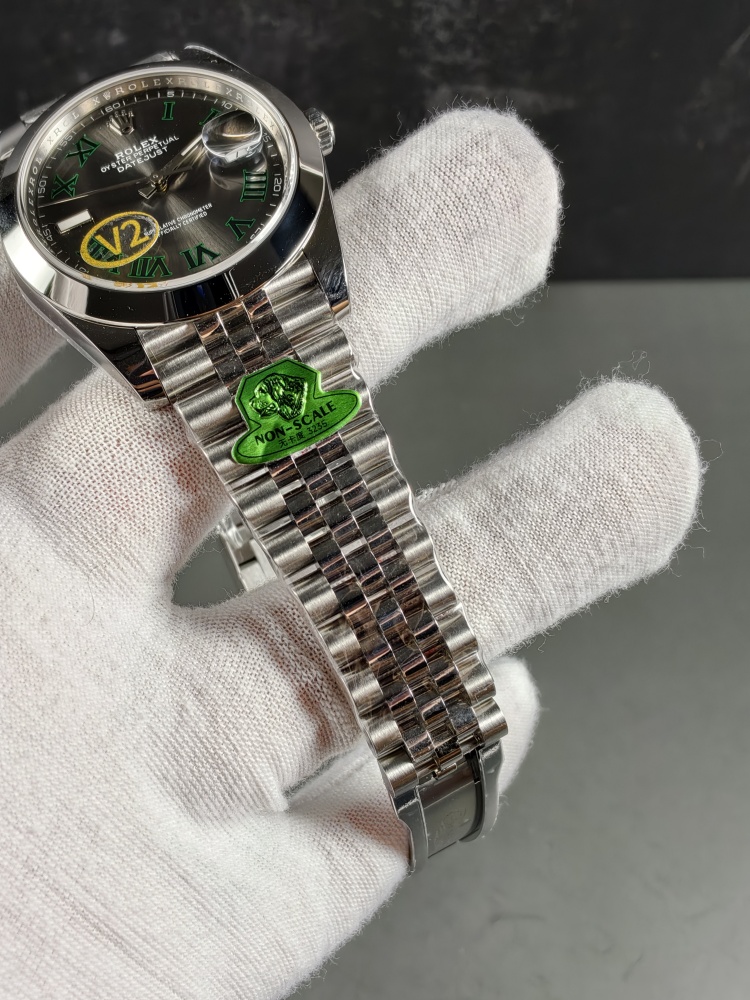 GOLD V2 Free-Sprung Datejust Wimbledon | 41mm | Free-Sprung JH3235 Super Clone Movement | Jubilee Bracelet | Smooth Bezel