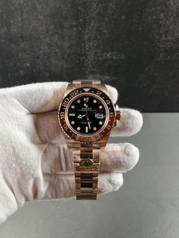 GOLD V4 Root Beer GMT | 40mm | SH3285 Super Clone Movement | Everose Gold & Stainless Steel