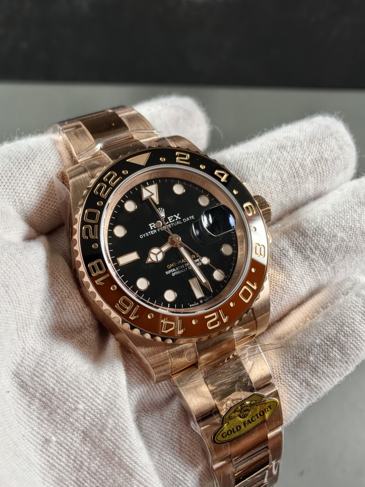 GOLD V4 Root Beer GMT | 40mm | SH3285 Super Clone Movement | Everose Gold & Stainless Steel