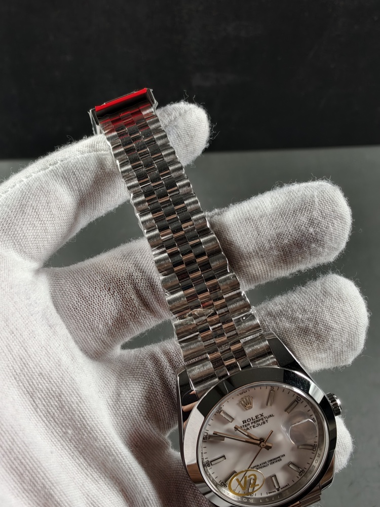 GOLD V2 Free-Sprung Datejust White Dial | 41mm | Free-Sprung JH3235 Super Clone Movement | Jubilee Bracelet | Smooth Bezel