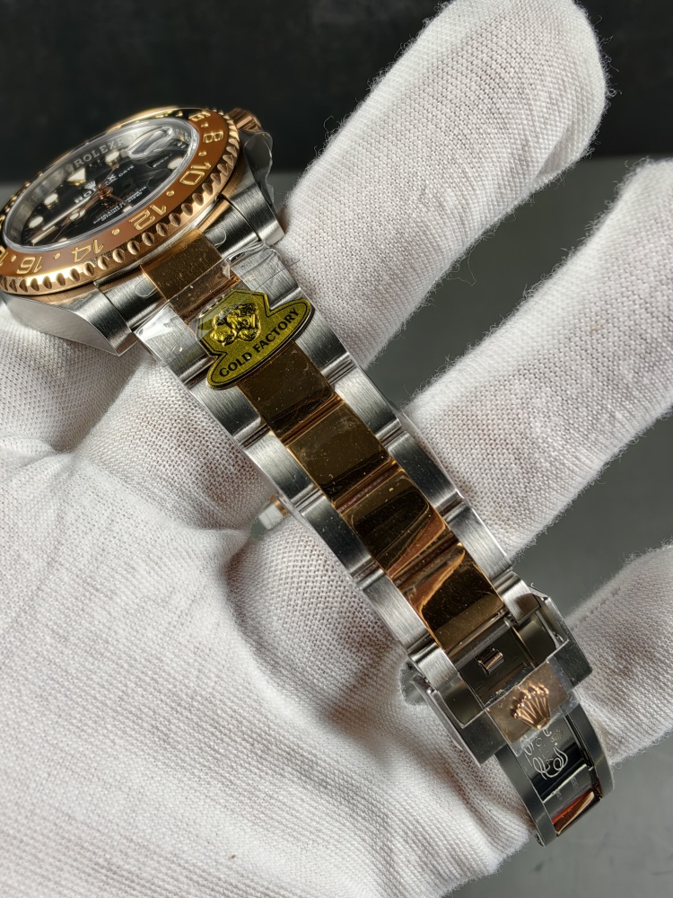 GOLD V4 Weighted Root Beer GMT | 40mm | SH3285 Super Clone Movement | Everose Gold & Stainless Steel
