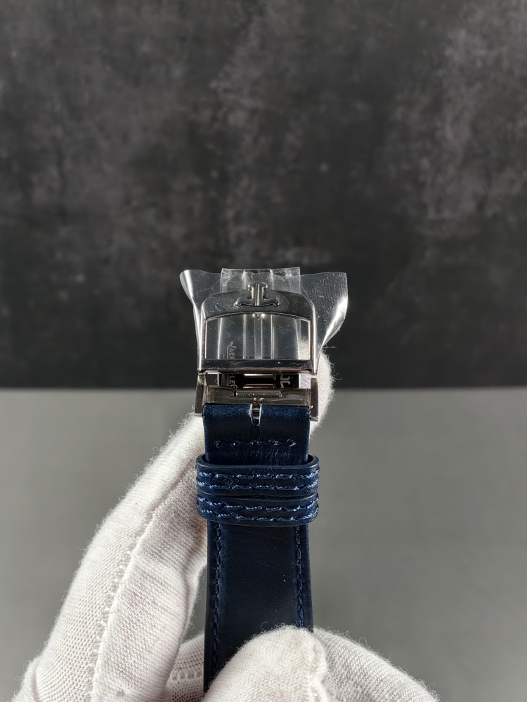 JJF Reverso Tribute Duoface Small Seconds White Dial | 47mm × 28.3mm | Super Clone Manual Winding Movement | Blue Leather Strap