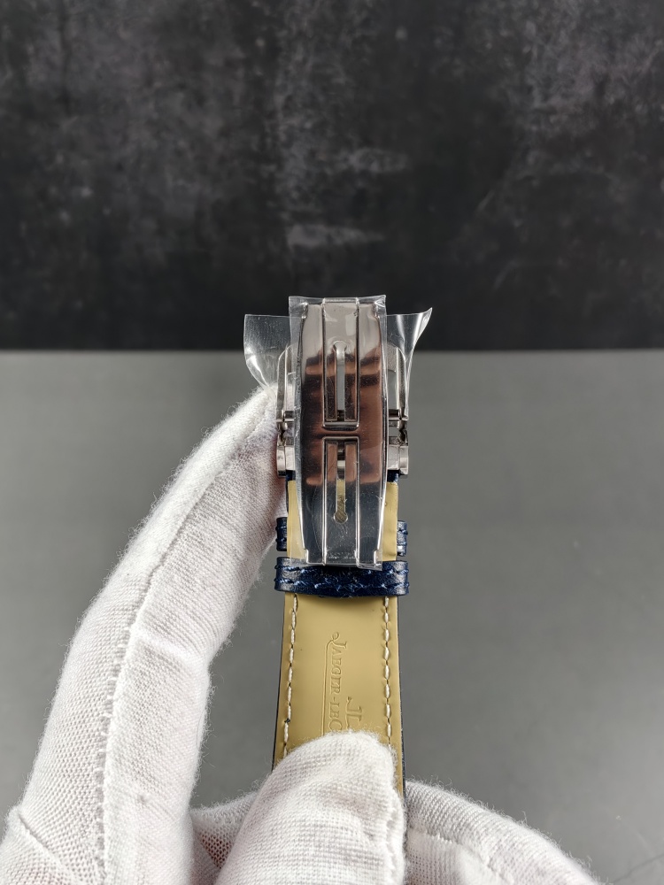 JJF Reverso Tribute Duoface Small Seconds White Dial | 47mm × 28.3mm | Super Clone Manual Winding Movement | Blue Leather Strap