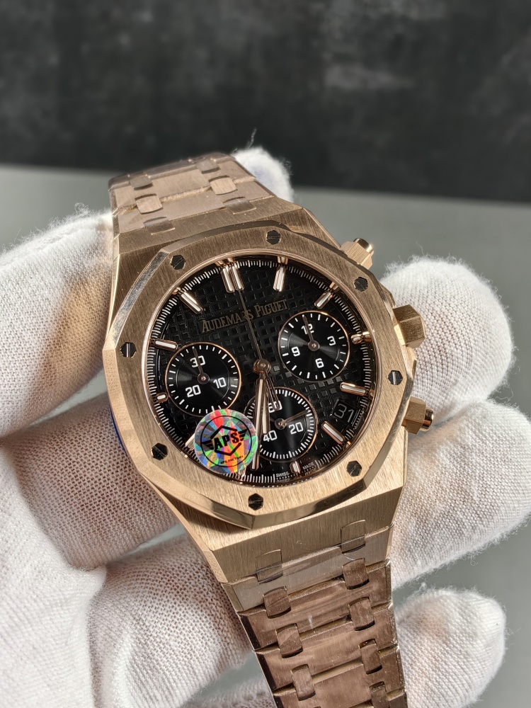 APSF V2 Royal Oak Rose Gold Black Dial | 41mm | Free-Sprung 4302 Super Clone Movement