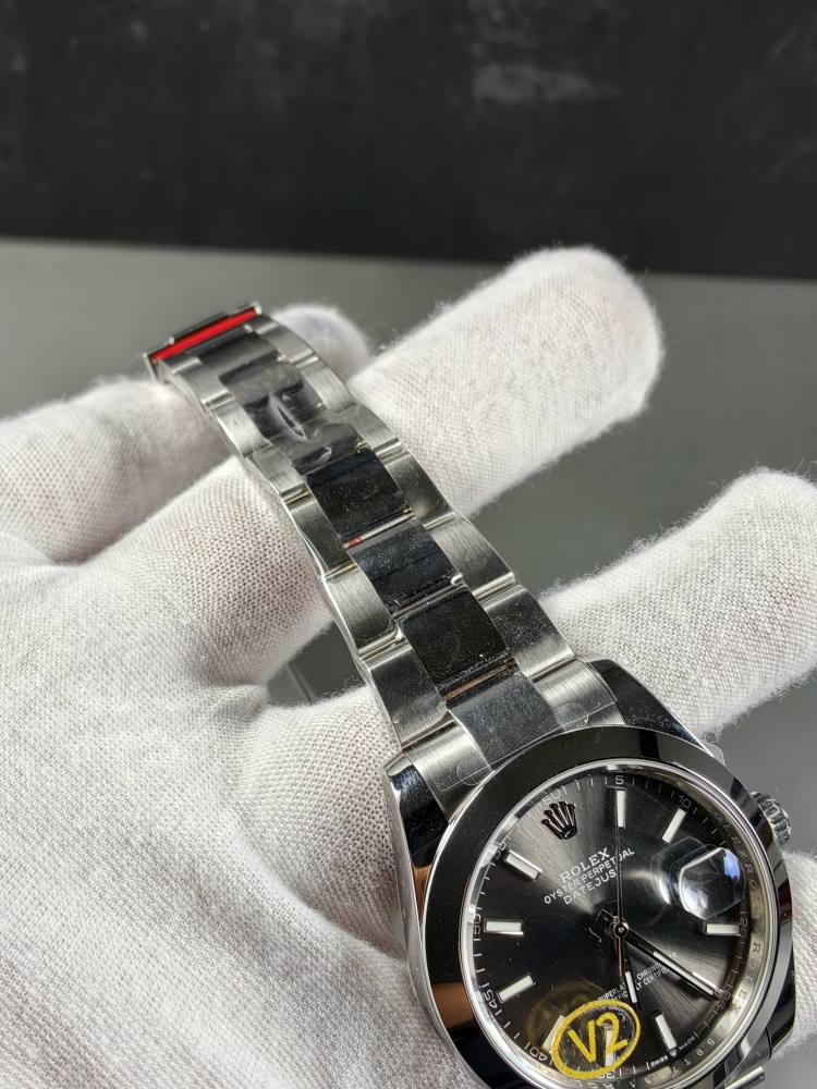 GOLD V2 Free-Sprung Datejust Black Dial | 41mm | Free-Sprung JH3235 Super Clone Movement | Oyster Bracelet | Smooth Bezel