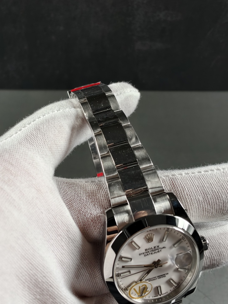 GOLD V2 Free-Sprung Datejust White Dial | 41mm | Free-Sprung JH3235 Super Clone Movement | Oyster Bracelet | Smooth Bezel