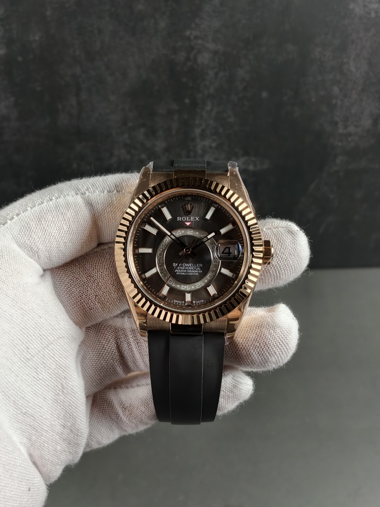 3B Weighted Sky-Dweller Rose Gold Rhodium Dial | 42mm | 186g | Super Clone 9002 Annual Calendar Movement